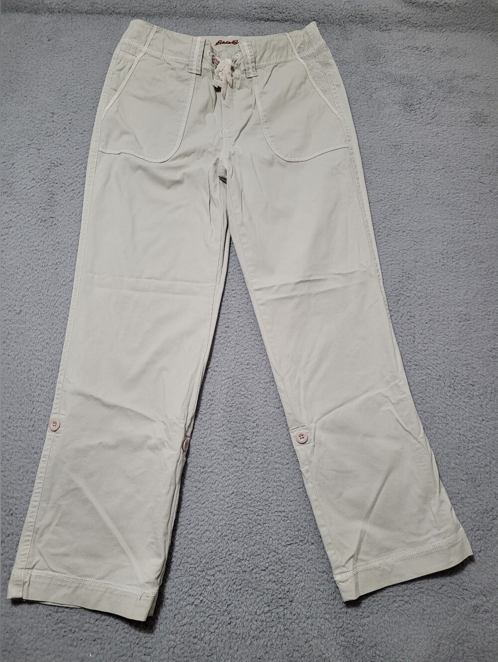 Eddie Bauer Women's Beige Convertible Pants/ Capris Size 8